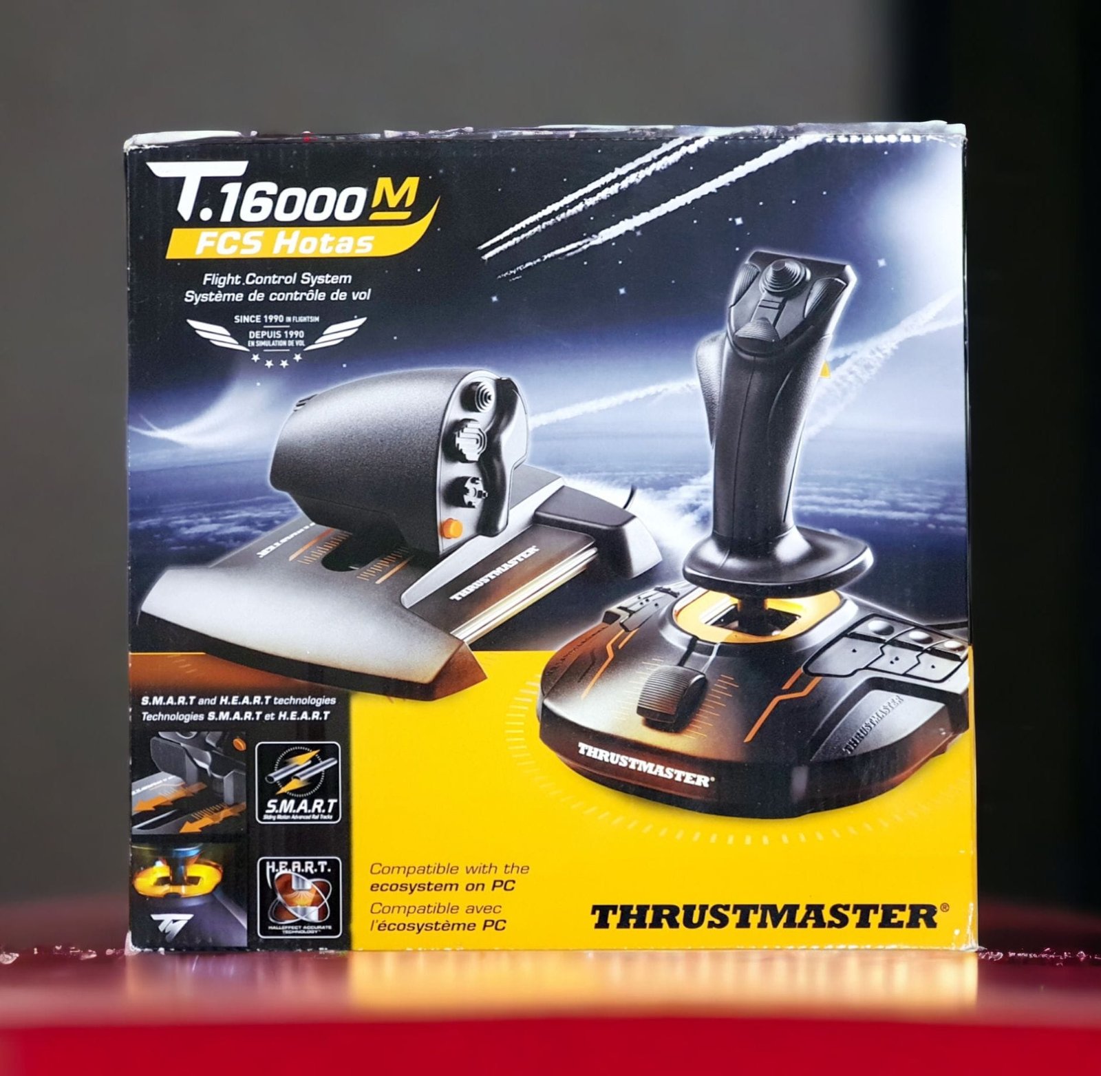 THRUSTMASTER T16000M FLIGHT HOTAS CONTROL SYSTEM TM-JSTK-T16000M-FCS-HOTAS thumbnail 3