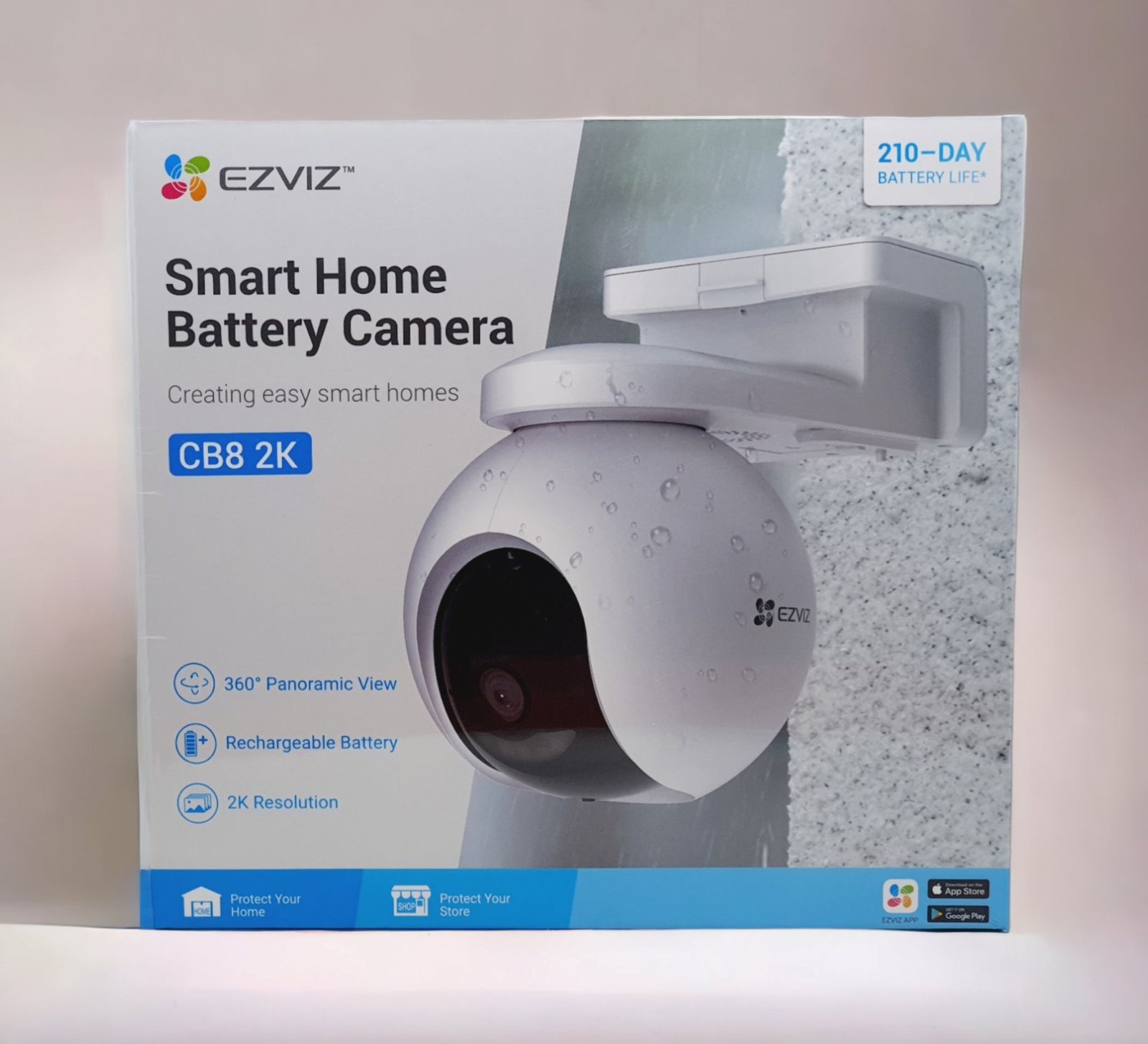 EZVIZ CB8 Smart Home Camera - 2K Resolution, 360° View, Battery-Powered, AI Detection thumbnail 7