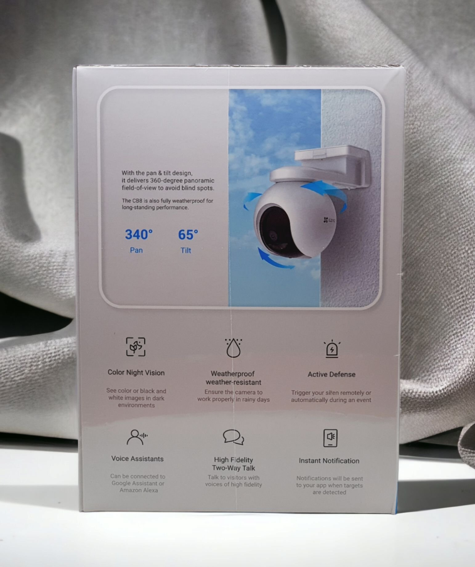EZVIZ CB8 Smart Home Camera - 2K Resolution, 360° View, Battery-Powered, AI Detection thumbnail 11