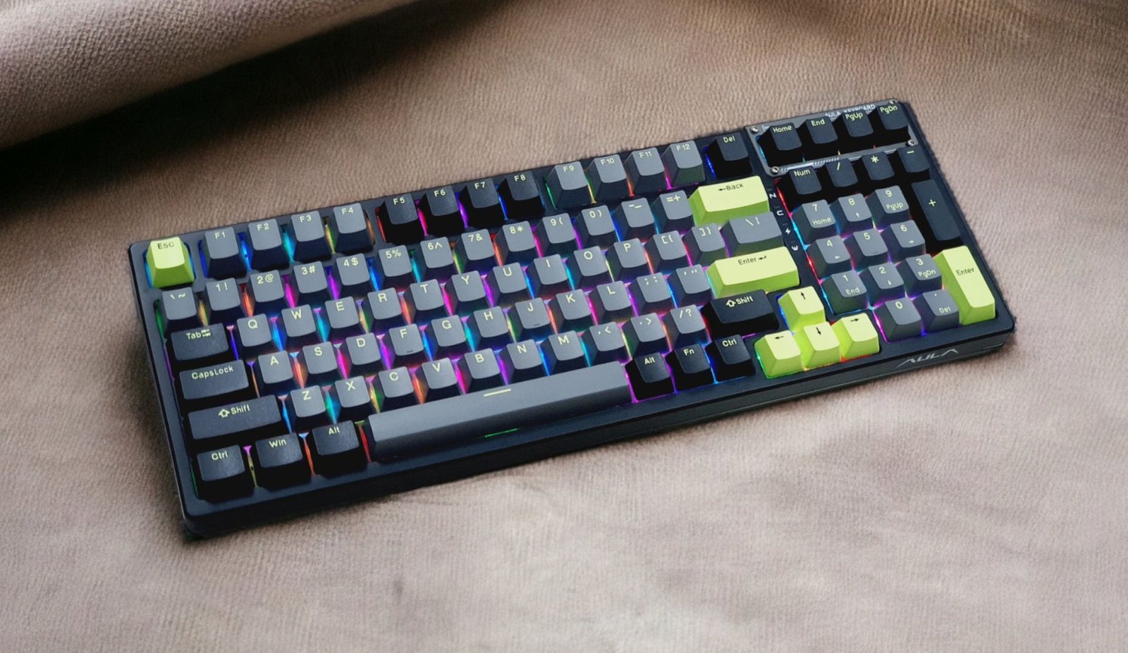 AULA WIND 3 IN 1 HOT SWAPPABLE RGB GASKET TRANSPARENT KEYBOARD F98 thumbnail 3