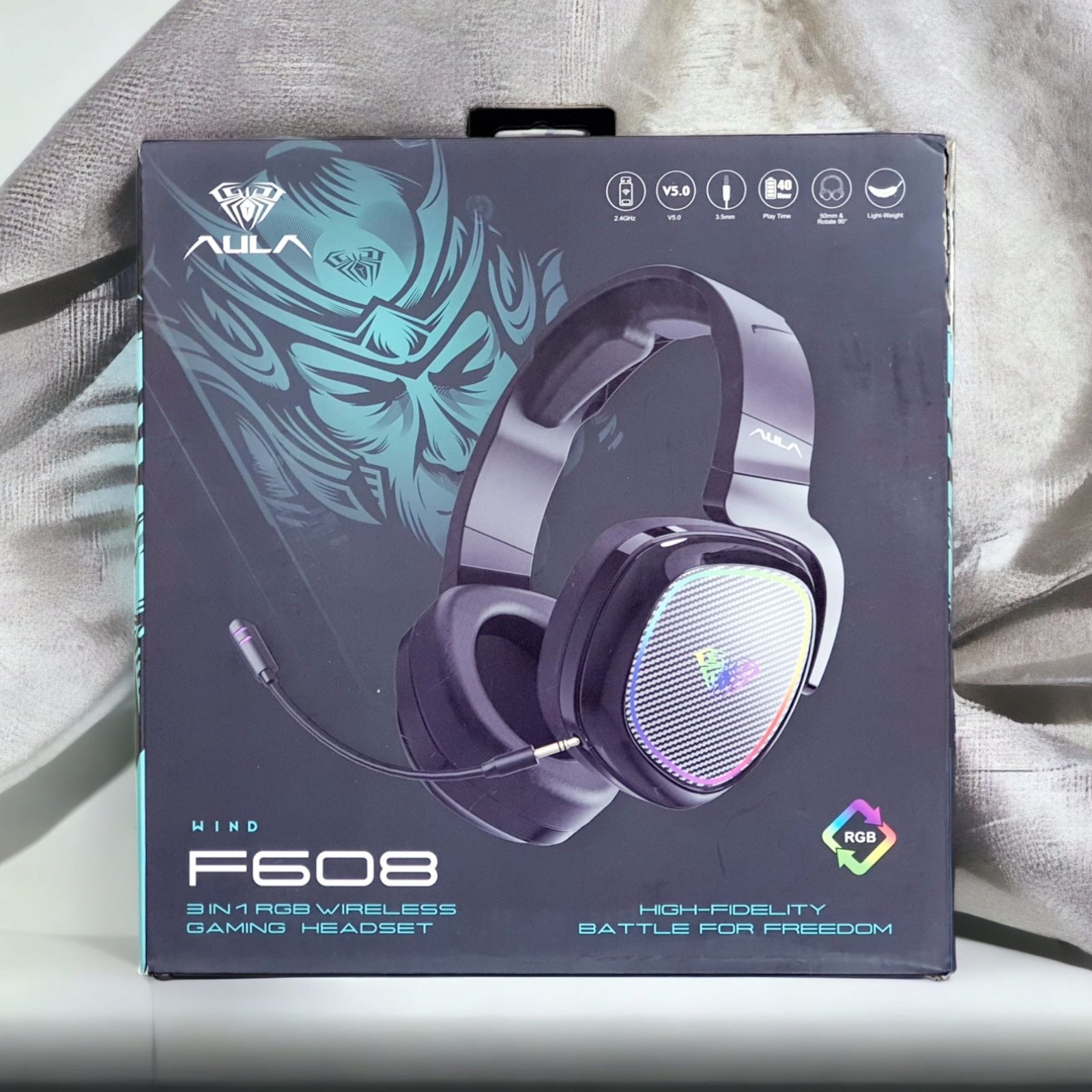 AULA GAMING 3 IN 1 RGB WIRELESS GAMING HEADSET F608 thumbnail 3