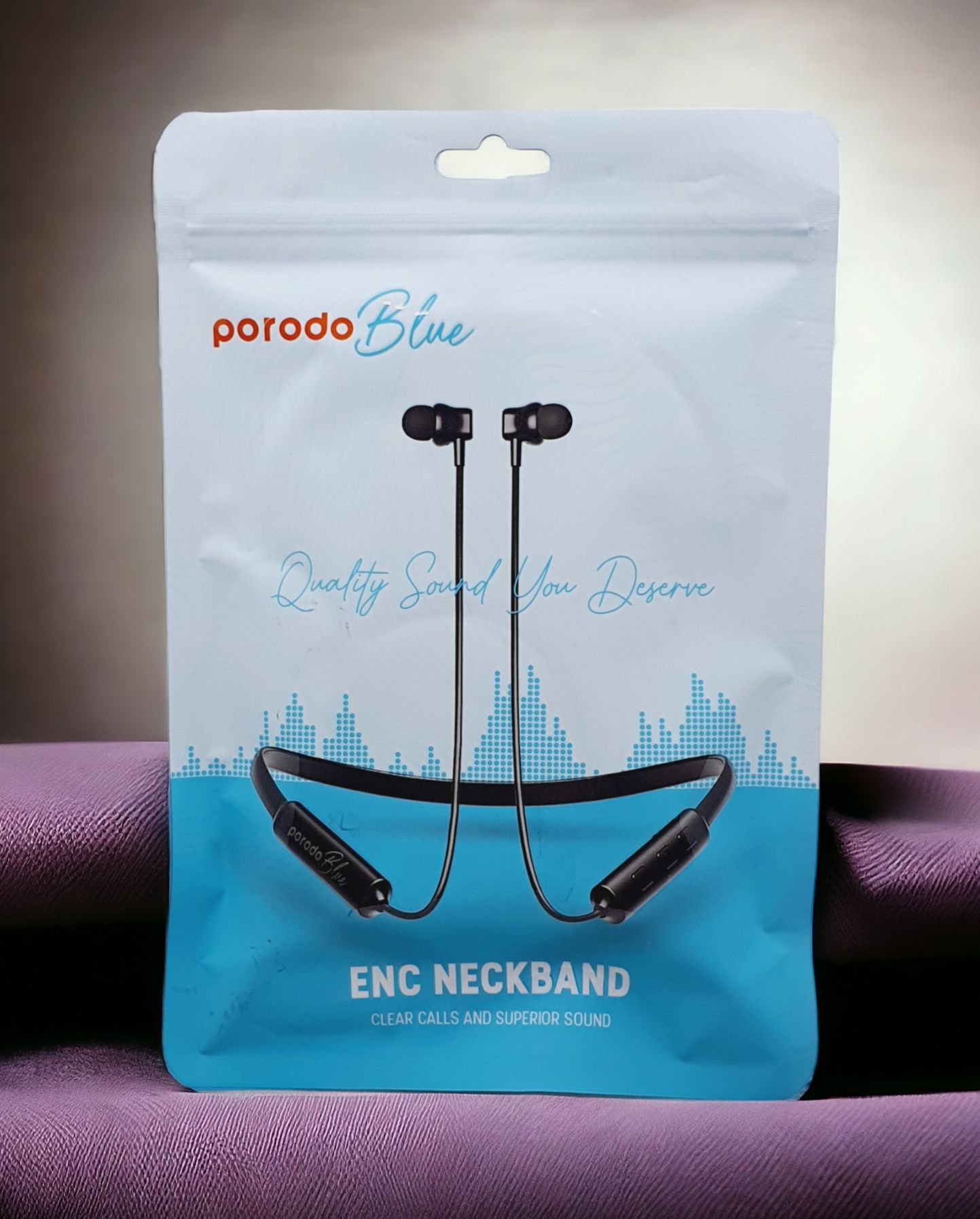 Porodo Blue ENC Neckband In-Ear Earphone Black PB-NKBIE-BK thumbnail 5