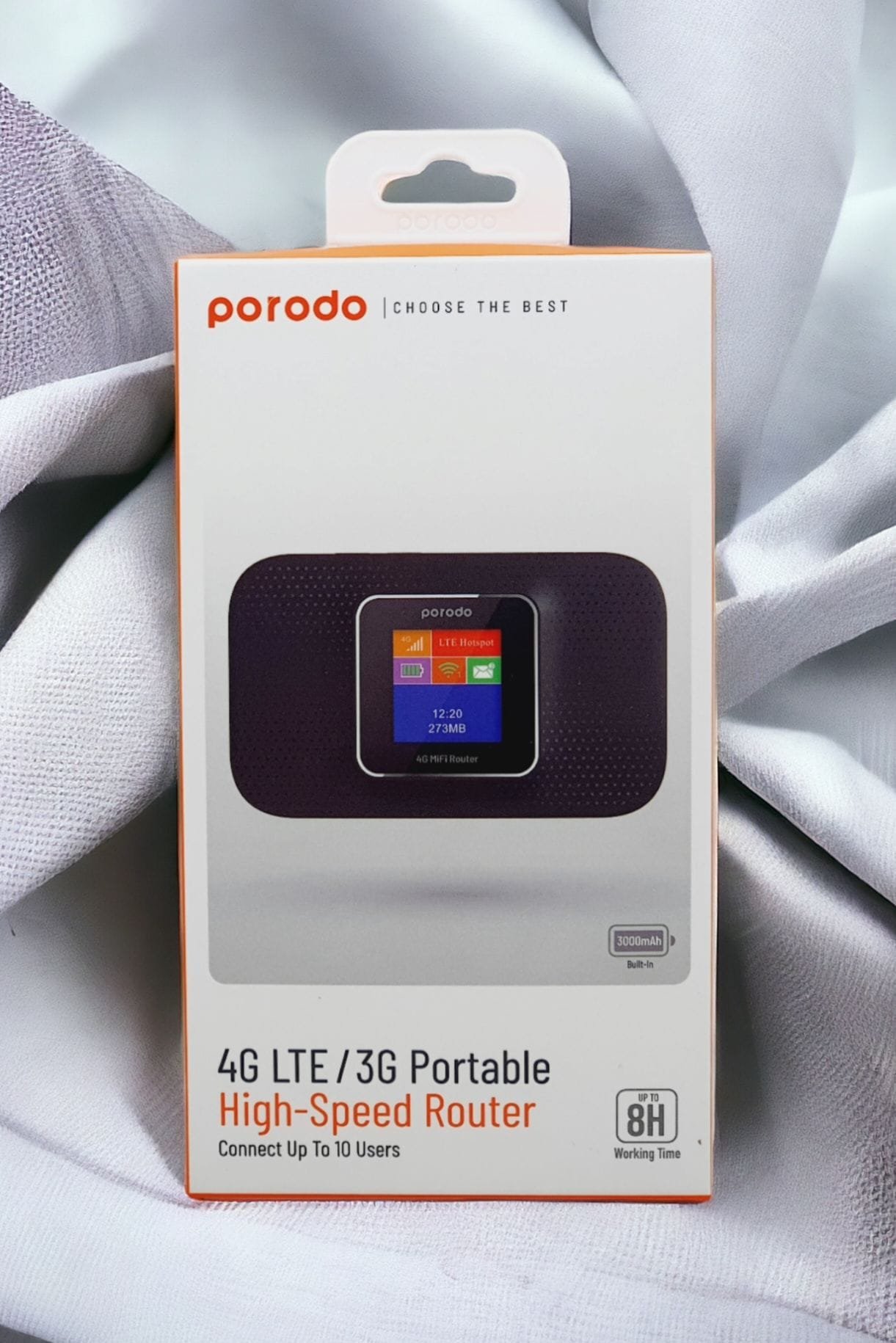 PORODO 4G LTE 3G PORTABLE HIGH SPEED ROUTER PD-PRT4GR-BK thumbnail 2
