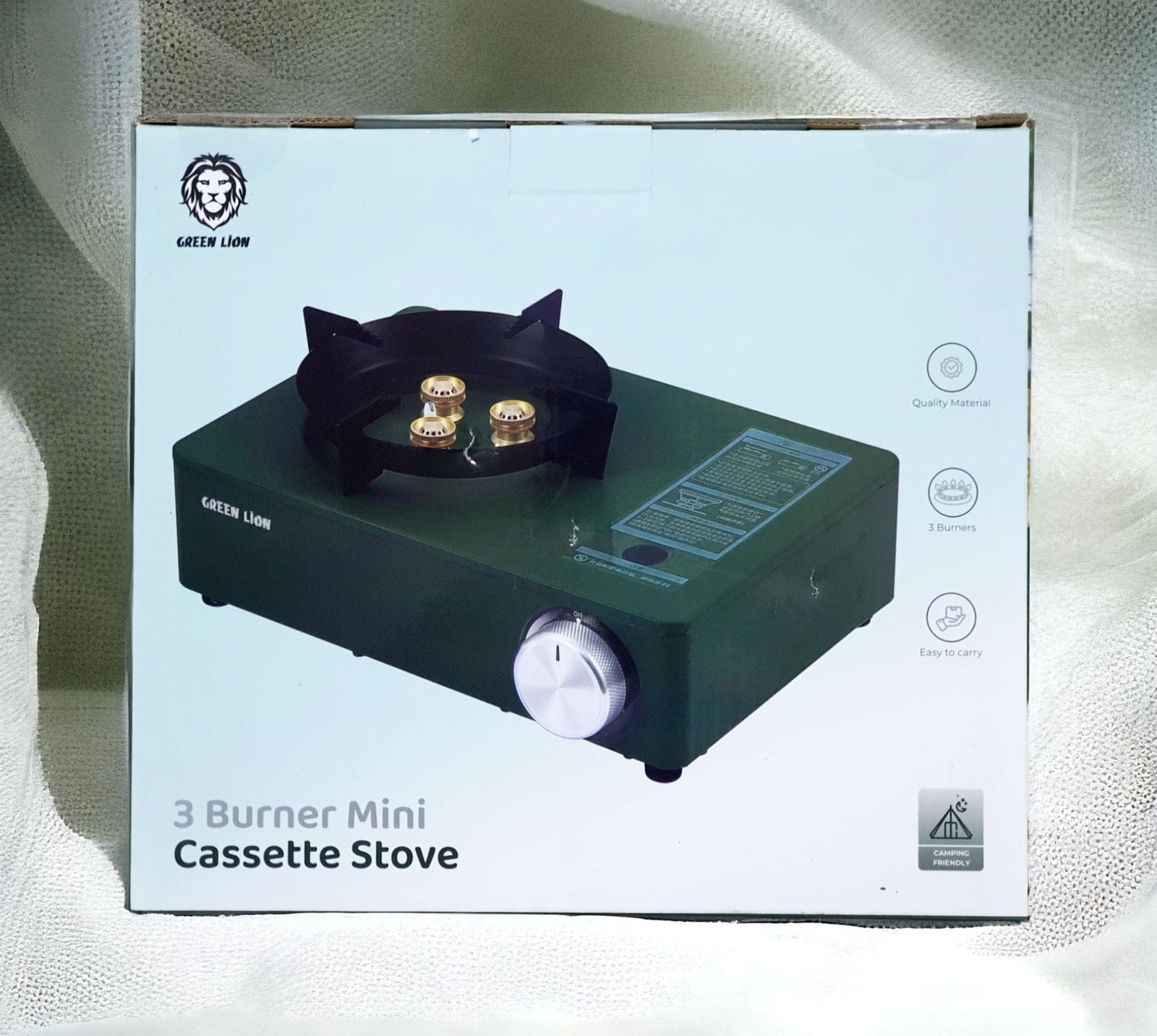 GREEN LION 3 MINI BURNER CASSETTE STOVE GREEN GN3BCSTSTOVGN thumbnail 5