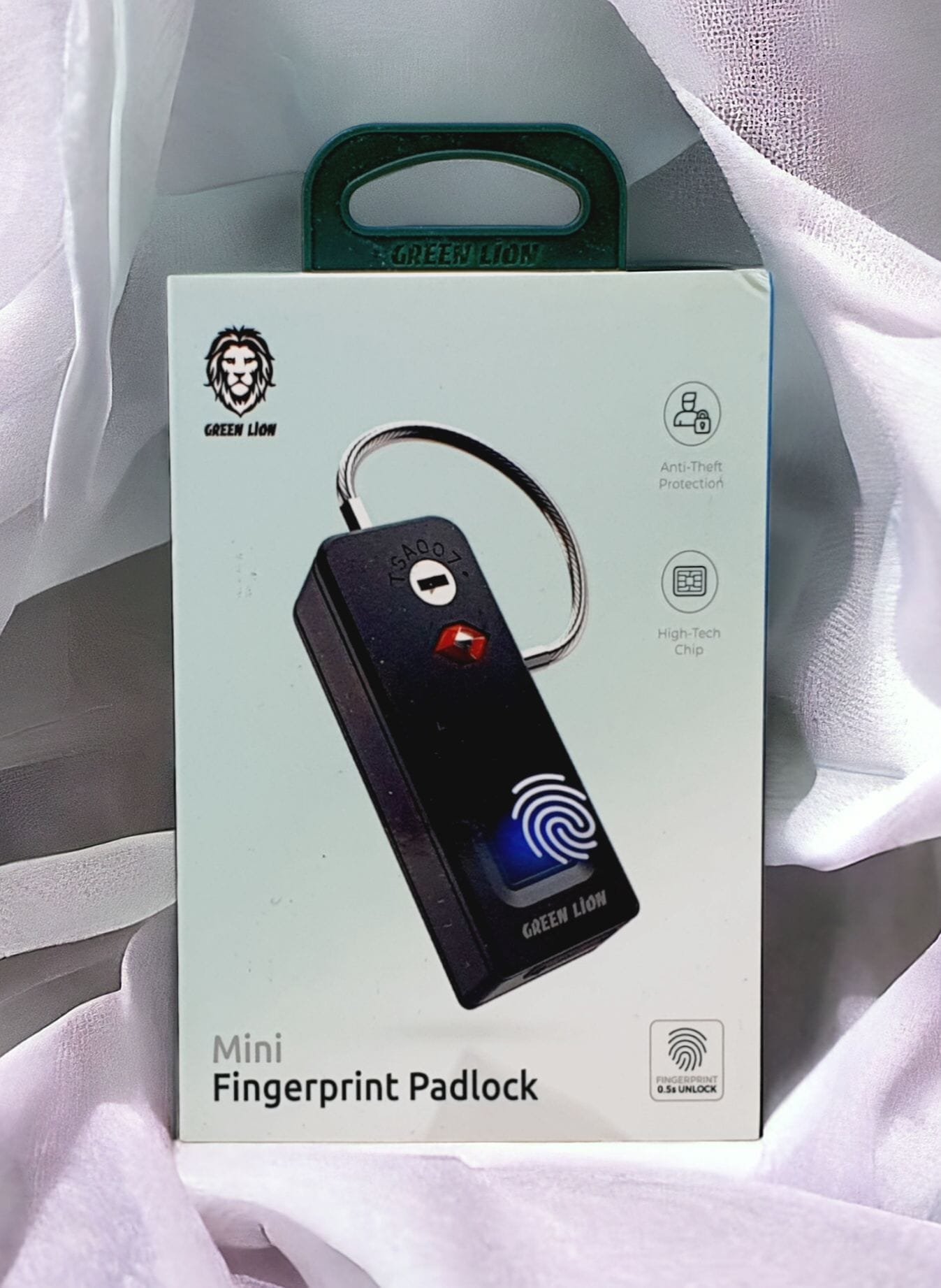 GREEN LION MINI FINGERPRINT PADLOCK BLACK GNFPPDLKBK thumbnail 4