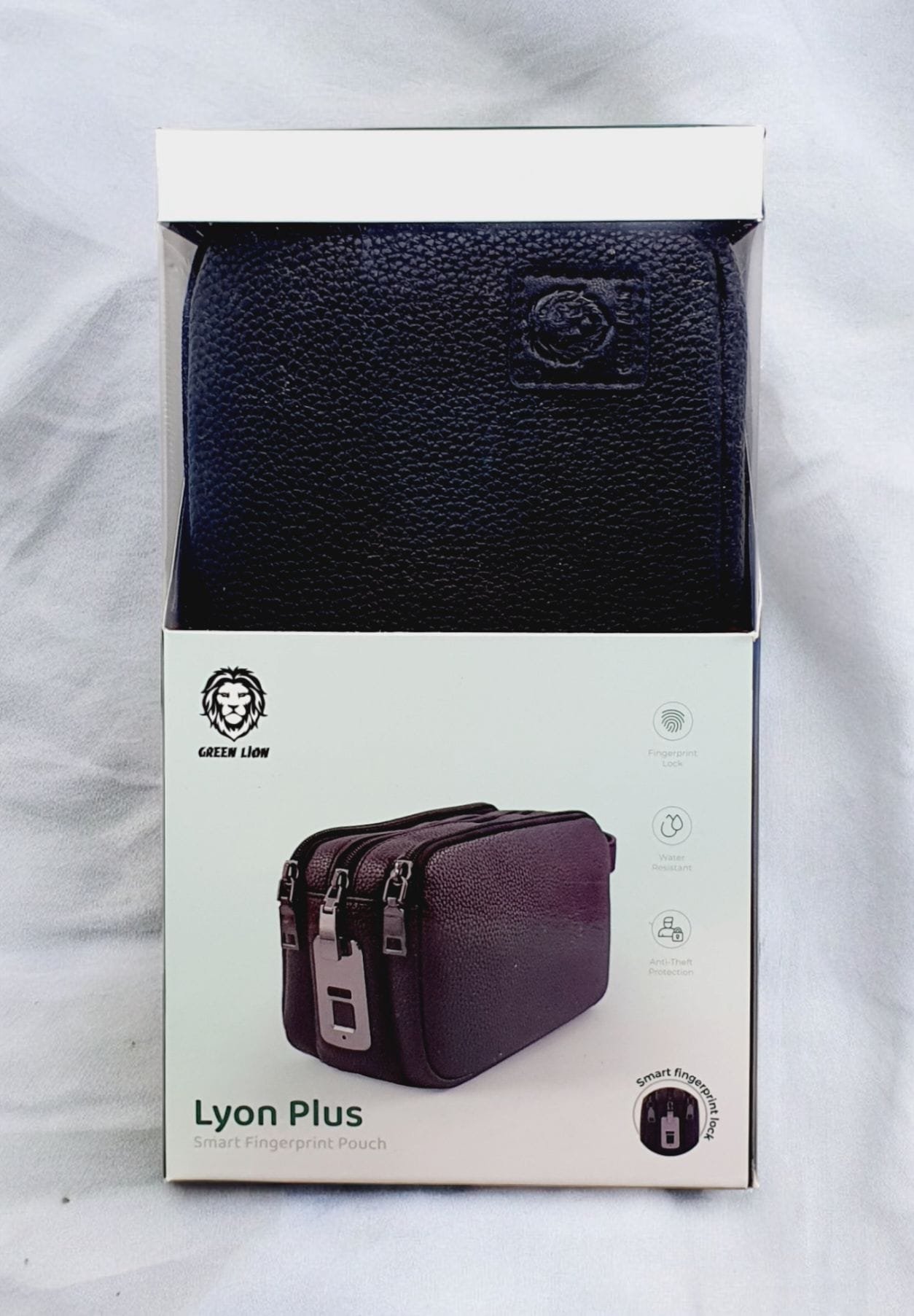 Green Lion Lyon Plus Smart Fingerprint Pouch Black GNLYSPCHBK thumbnail 3