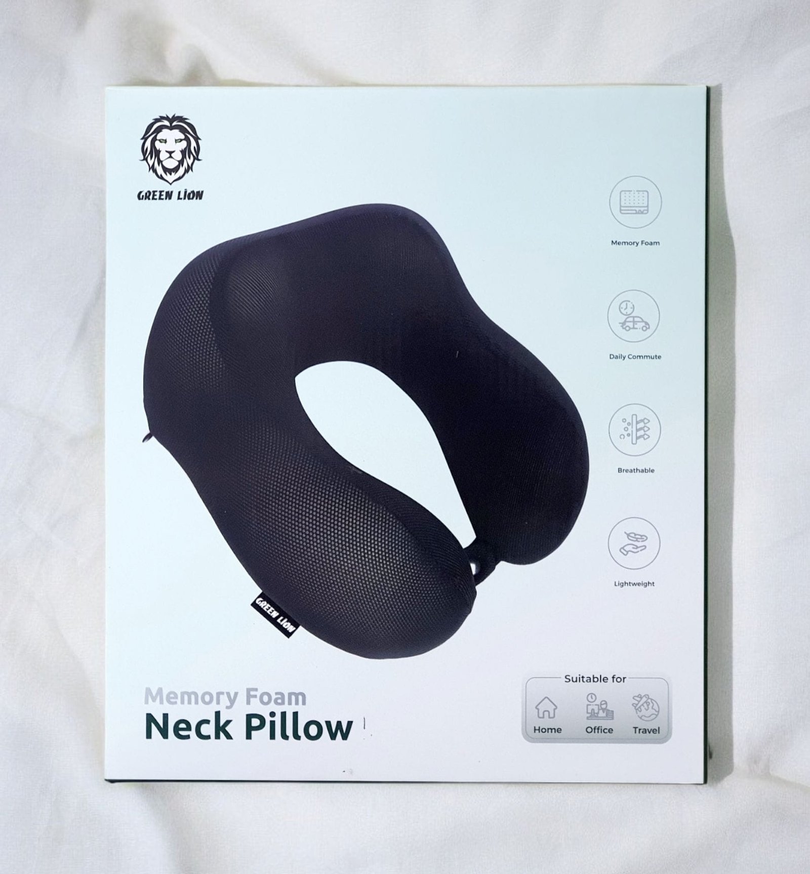 Green Lion Memory Foam Neck Pillow : Unwind in Comfort thumbnail 9