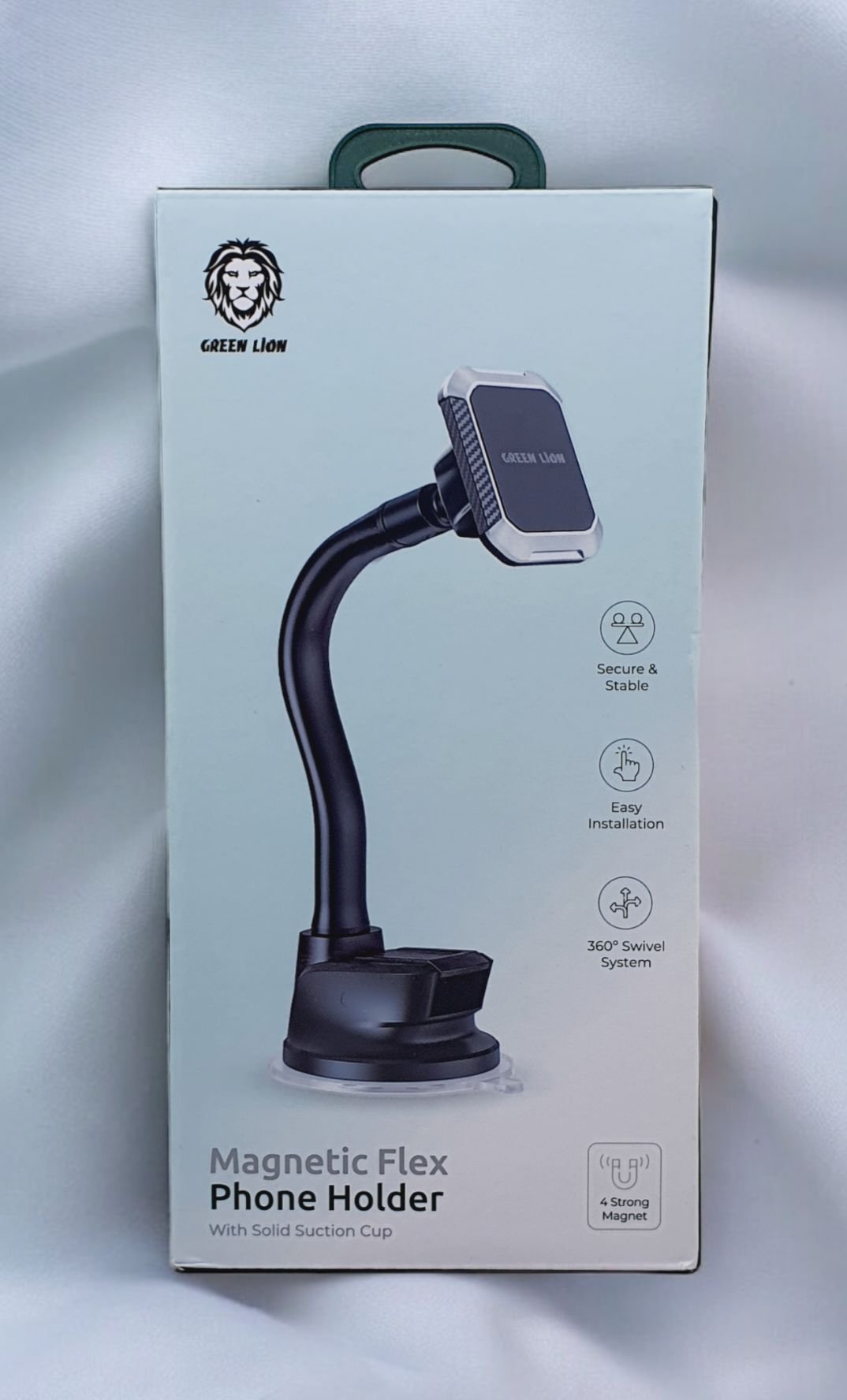 Green Lion Magnetic Flex Phone Holder with Solid Suction Cup Black GNMGFLXHDRBK thumbnail 3