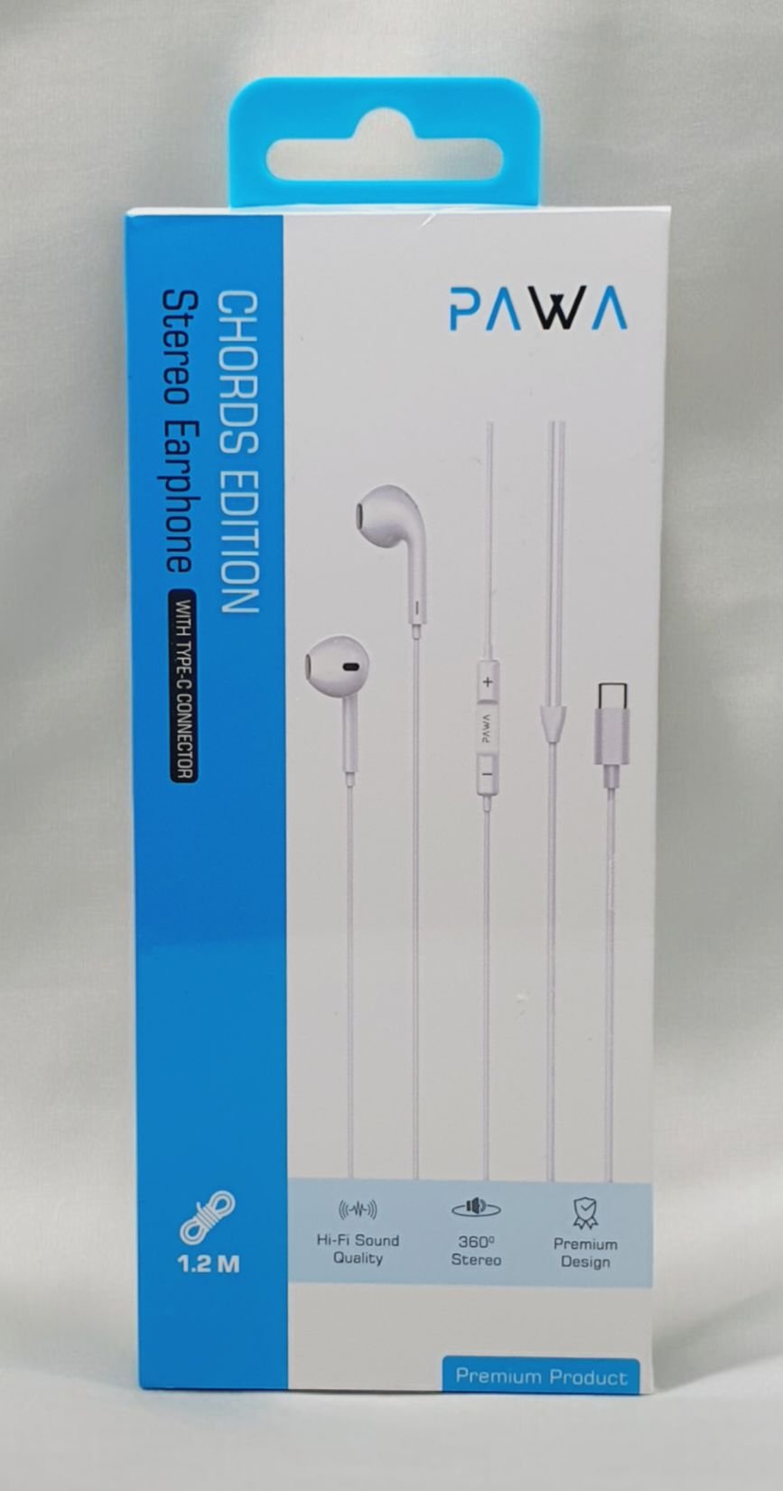 Pawa Chords Editions Stereo Earphone with Type-C Connector 3.5mm White PW-TCEP20 thumbnail 5