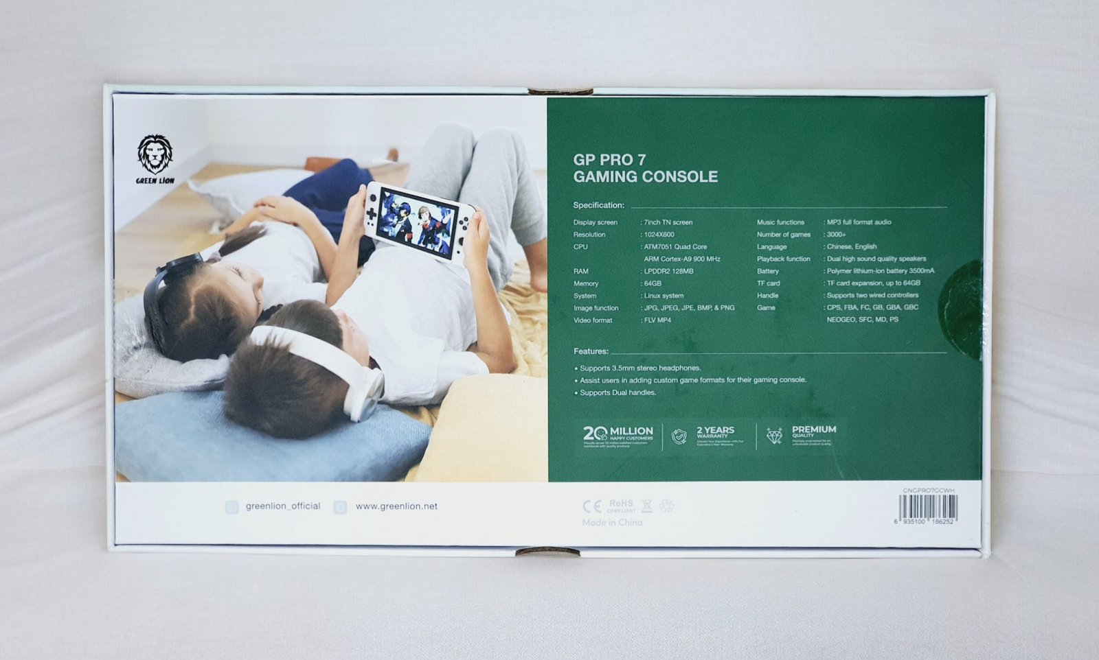 GREEN LION G PRO 7 GAMING CONSOLE WHITE GNGPRO7GCWH thumbnail 5
