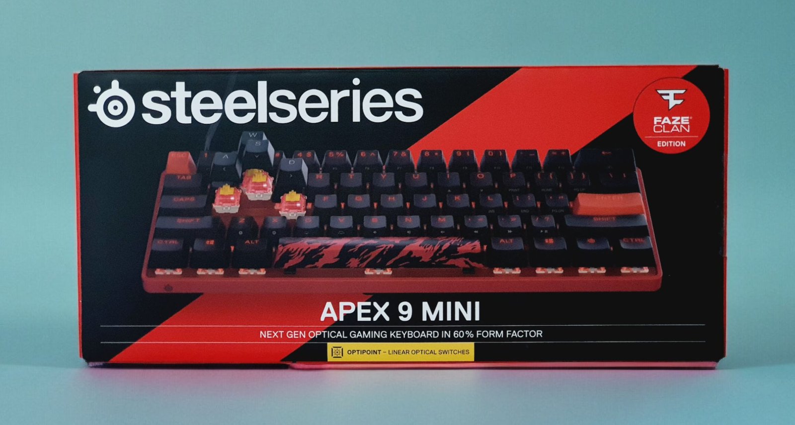 SteelSeries Apex 9 Mini FaZe Clan Edition Mechanical Gaming Keyboard - 64853 thumbnail 9