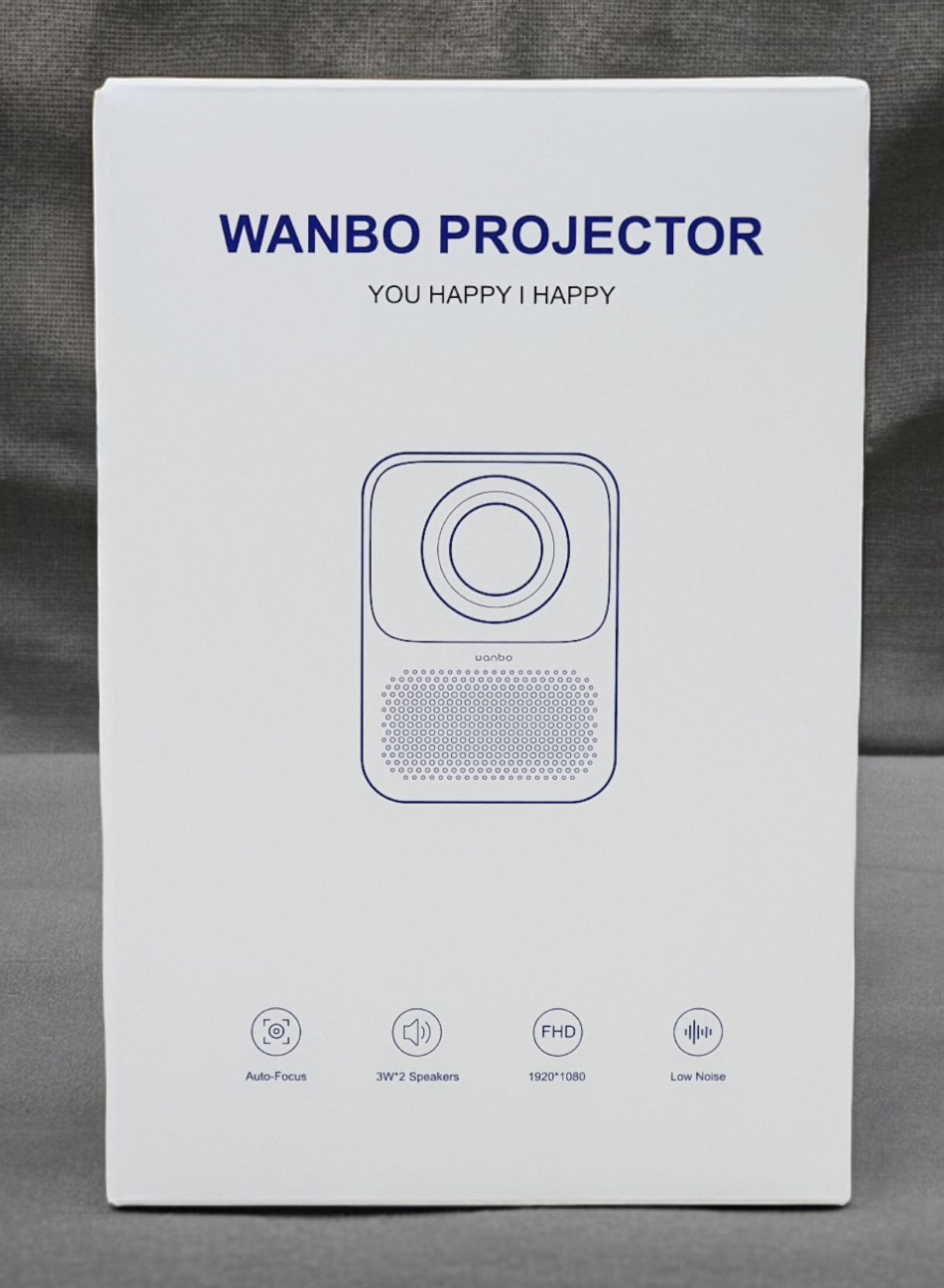 Wanbo T2 Max New Android 9.0 1080p AI Auto Focus Portable Projector in Blue thumbnail 6