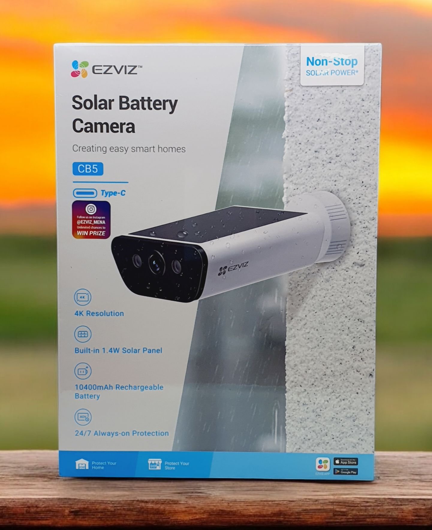 EZVIZ CB5 Solar-Powered Battery Camera - Wireless, 2K Resolution thumbnail 7