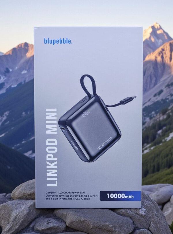 BLUPEBBLE LINKPOD MINI 35W 10000MAH POWER BANK WITH RETRACTABLE CABLE GRAY BP-PBLNKPDMINI-GY thumbnail 3