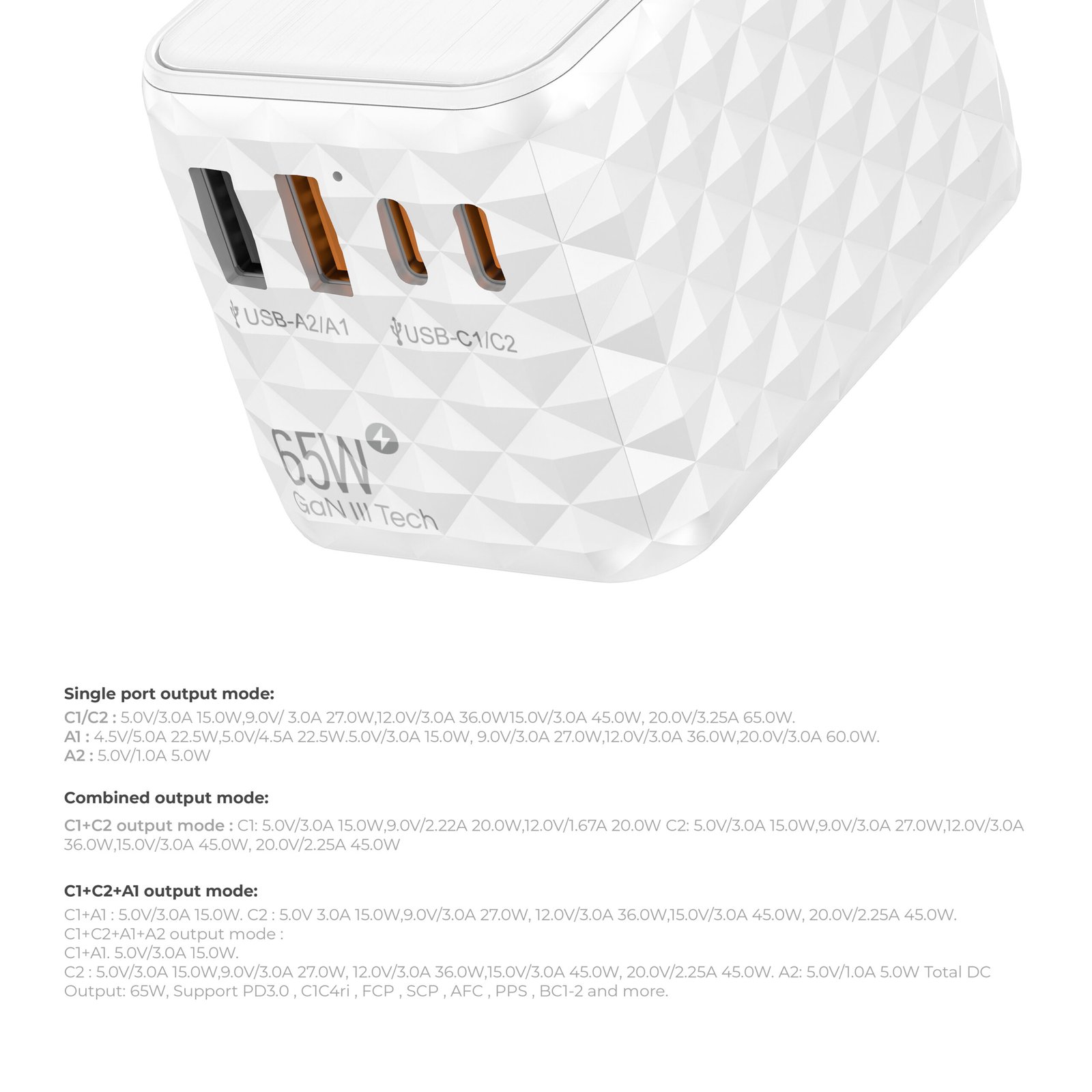 BLUPEBBLE PASSPORT 2.1 WORLD TRAVEL ADAPTER WITH PD 65W + 2 USB-C + 2USB-A thumbnail 25