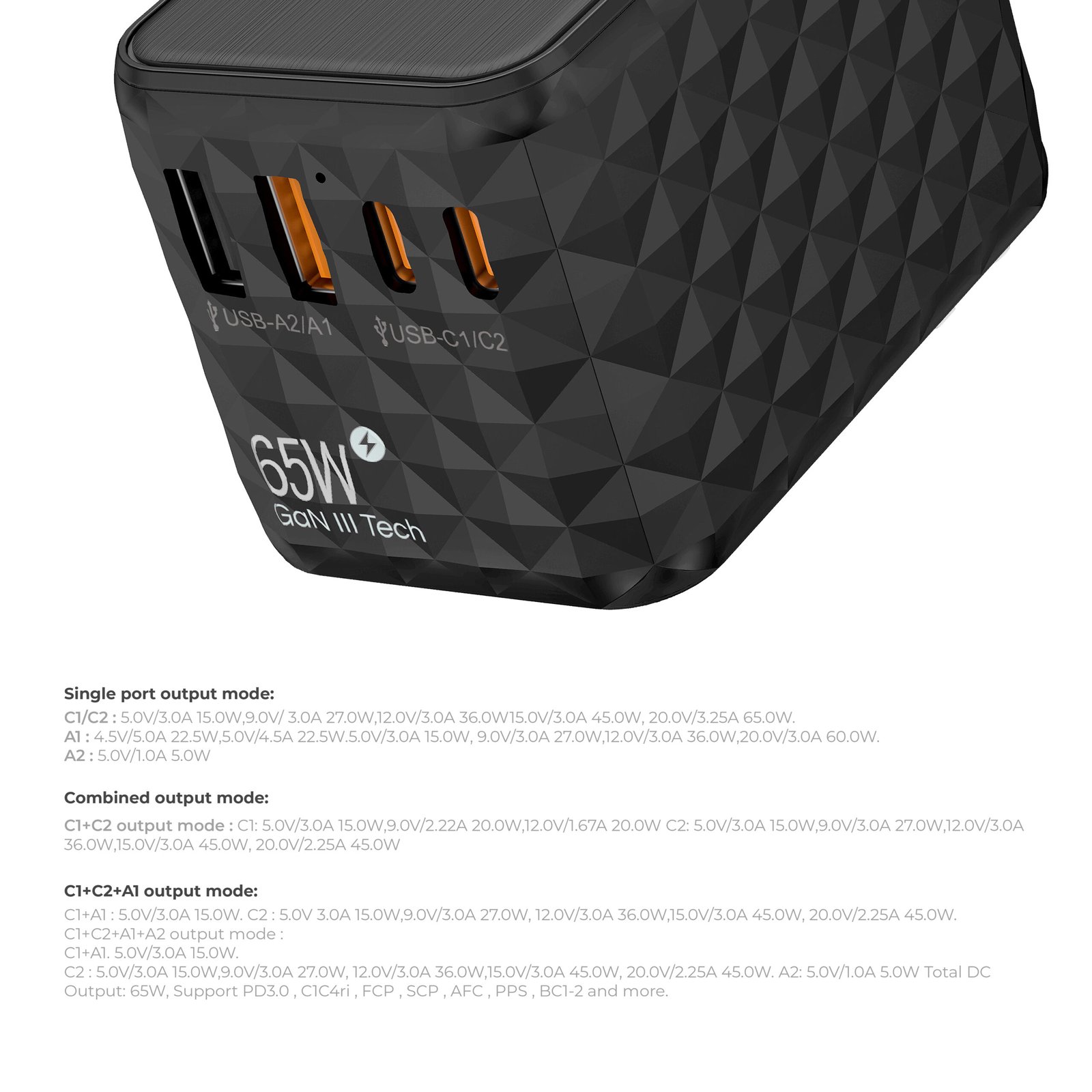 BLUPEBBLE PASSPORT 2.1 WORLD TRAVEL ADAPTER WITH PD 65W + 2 USB-C + 2USB-A thumbnail 31