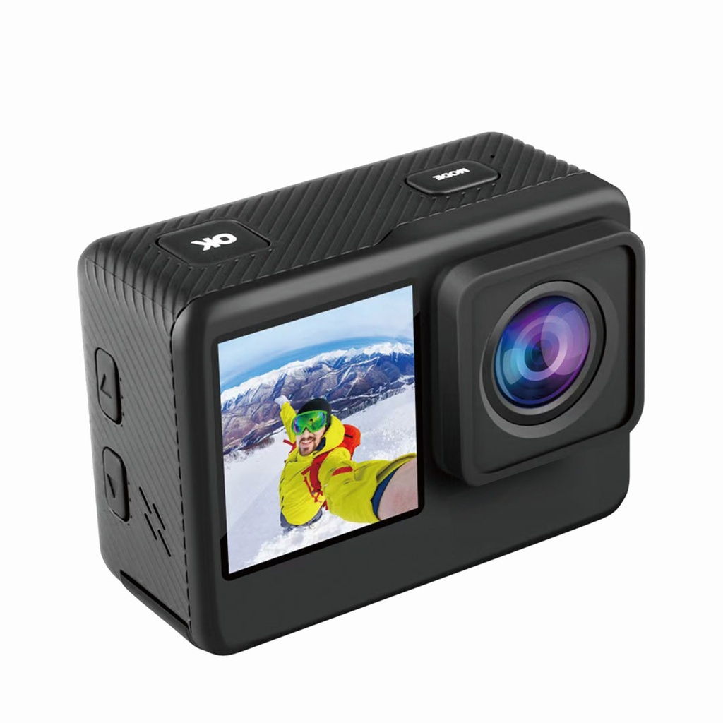 Porodo Lifestyle UHD Dual Display Action Camera - 4K Ultra HD, Black thumbnail 5