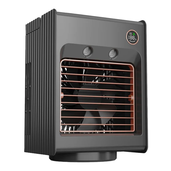 PORODO LIFESTYLE AIR & MIST PORTABLE COOLING FAN WITH NIGHT LIGHT AND OSCILLATION GRAY PD-LSMFAN -GY thumbnail 6