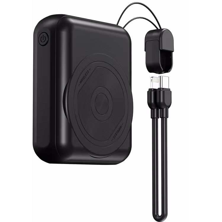 PORODO POWER BANK 10000MAH MAGSAFE DETACHABLE LIGHTNING CABLE PD 22.5W 15W BLACK PD-PBFCH082-BK thumbnail 12