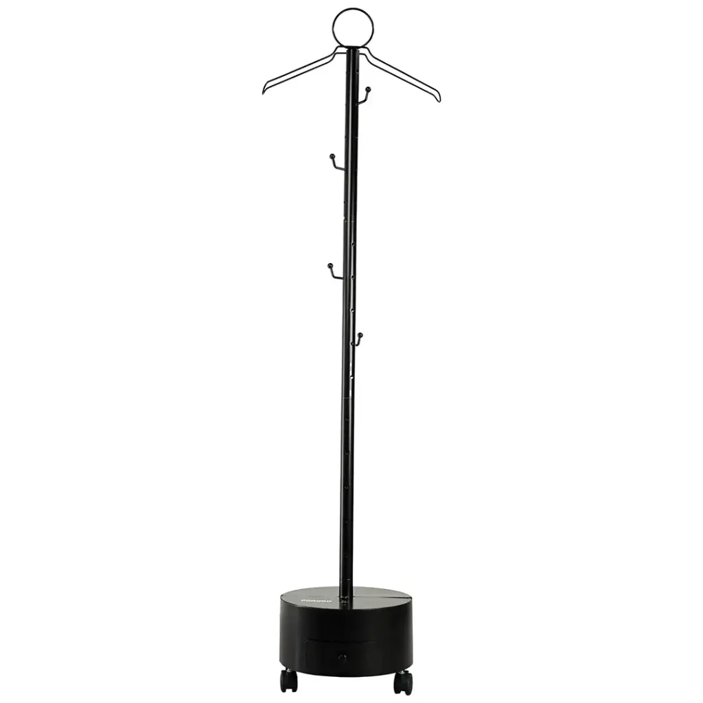 PORODO LIFESTYLE ESSENTIA CLOTHING BAKHOUR HANGER WITH STORAGE TRAY & WHEELS BROWN PDLFST212BR thumbnail 4