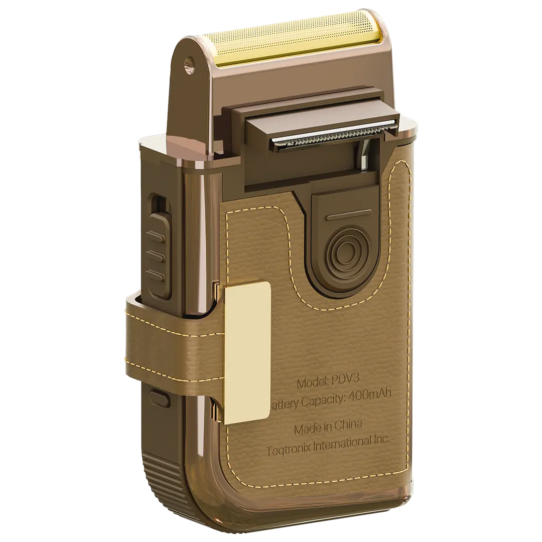 PORODO CLAVIS MULTI FUNCTIONAL SHAVER KIT BUILT IN TRIMMER AND MIRROR BROWN PDV3BR thumbnail 9