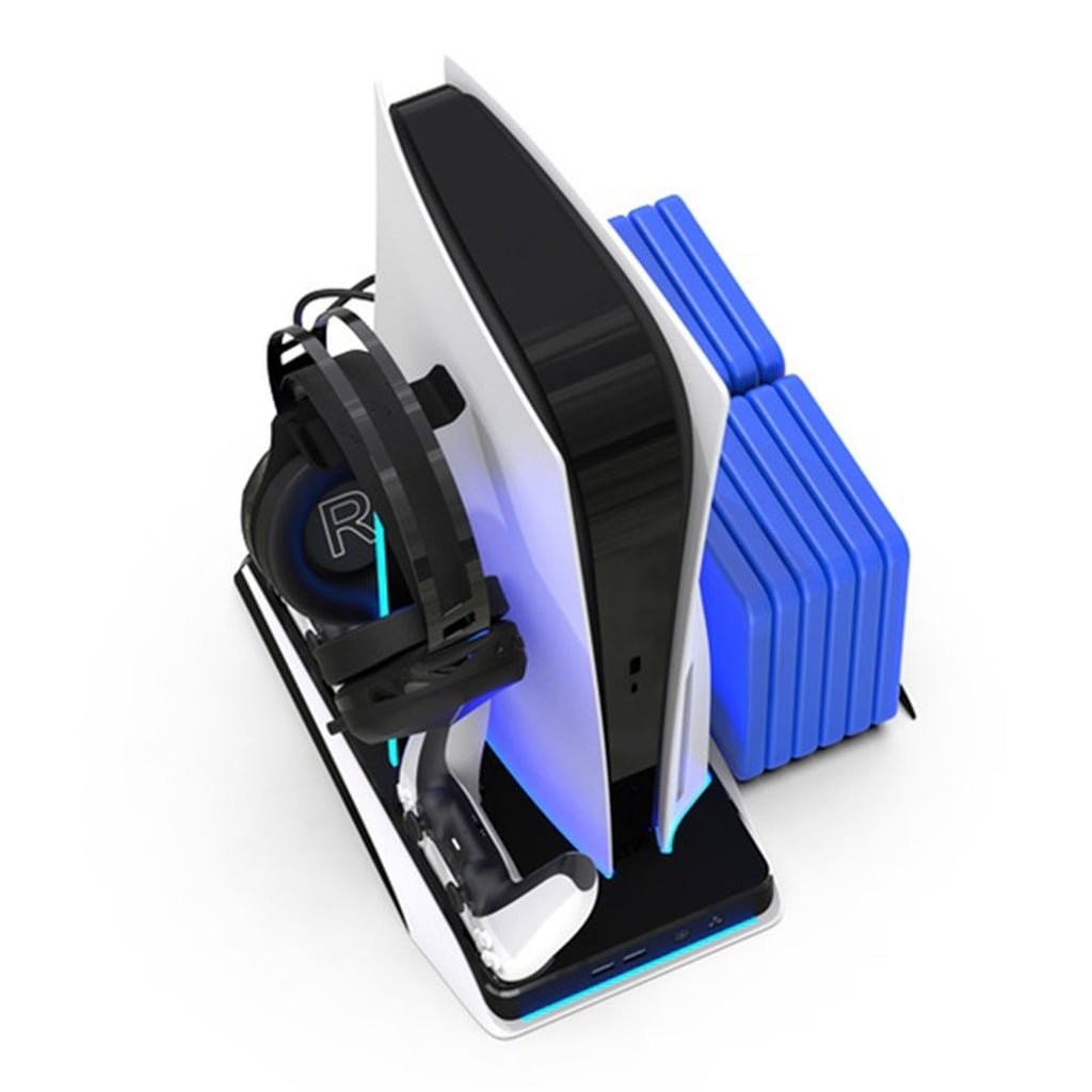 PORODO GAMING PS5 COOLING AND CHARGING HUB WITH BUILT IN SPEED TOUCH CONTROL BLACK WHITE PDX116 thumbnail 5