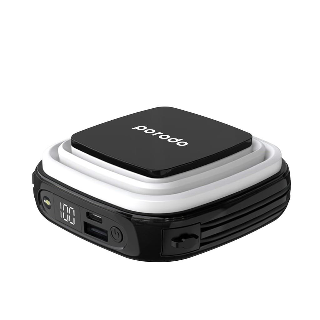 PORODO OUTDOOR NIGHT LIGHT POWERBANK 10000mAH INTEGRATED LIGHTNING/TYPE C BLACK PD-PBFCH030-BK thumbnail 9