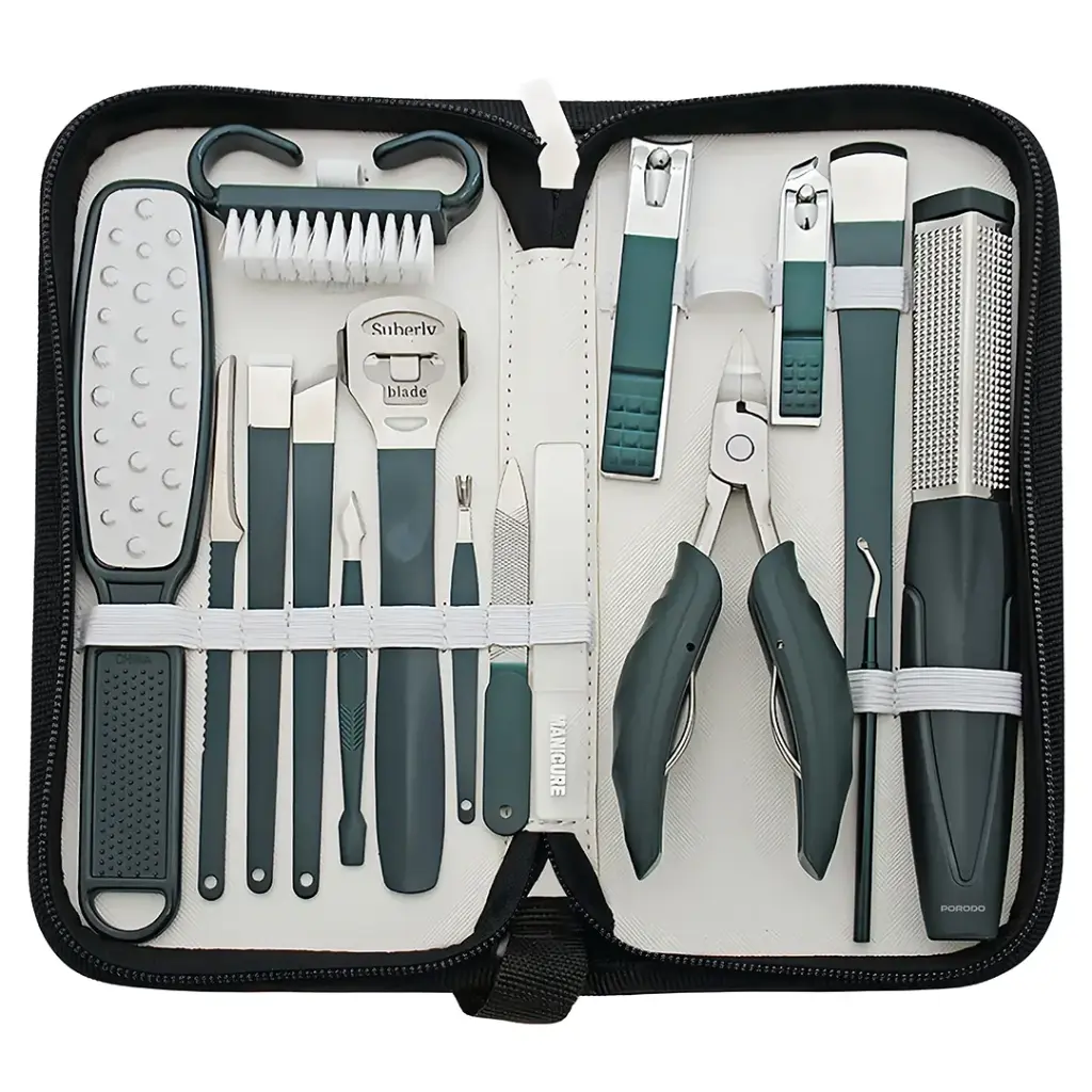PORODO 16 IN 1 PORTABLE NAIL CLIPPER SET GREEN PDLFST8010GN thumbnail 6
