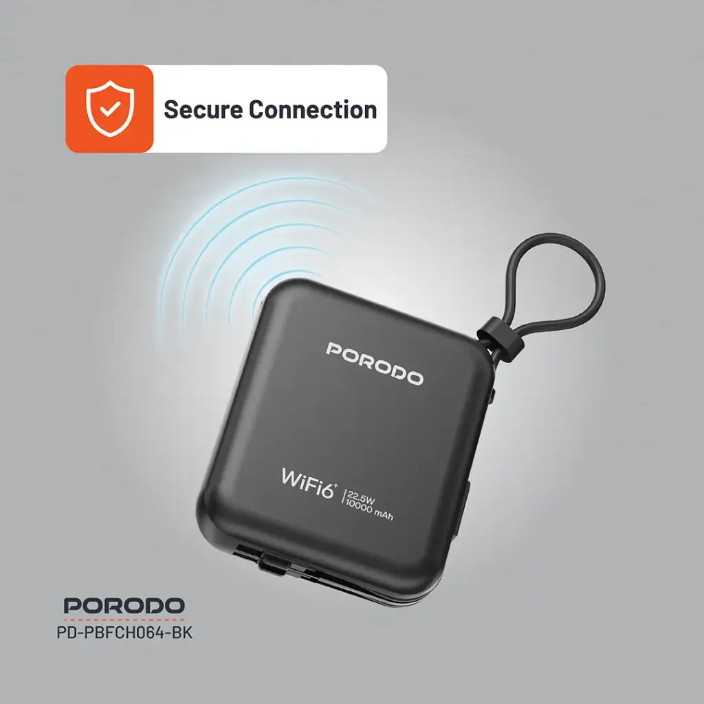 PORODO 4G LTE WIFI 6 POCKET ROUTER PD22.5W BLACK PD-PBFCH064-BK thumbnail 19