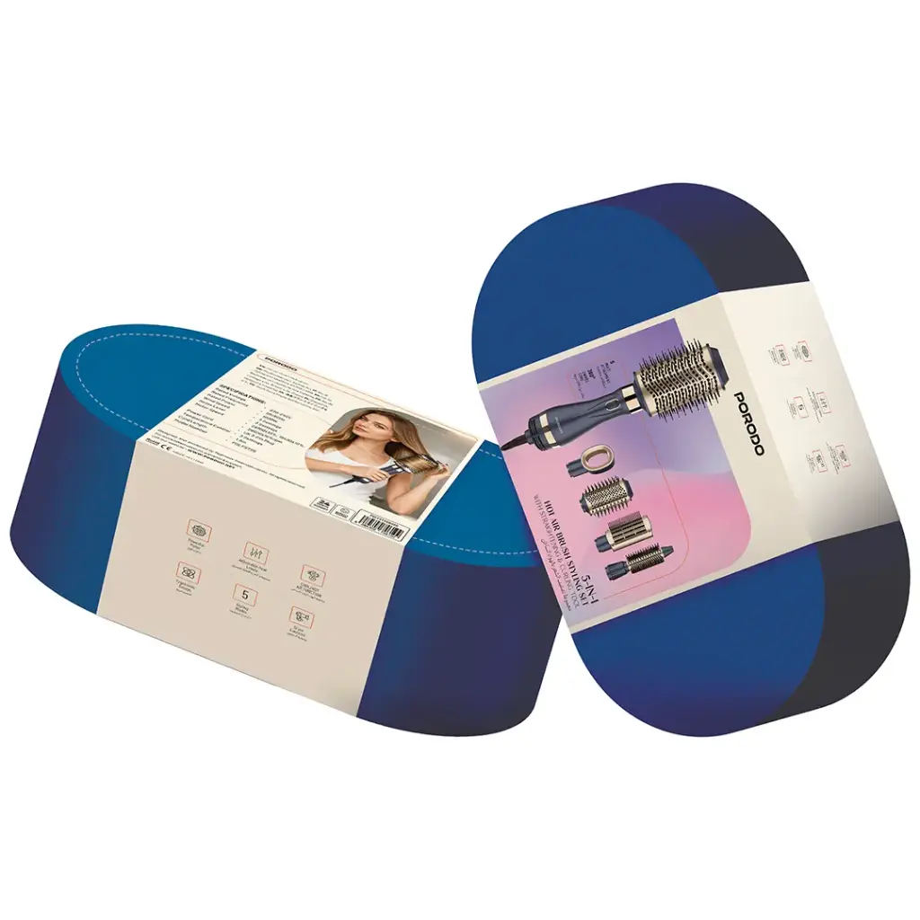 PORODO 5 IN 1 HOT AIR BRUSH STYLING SET BLUE/GOLD PDLFST56BUGD thumbnail 11