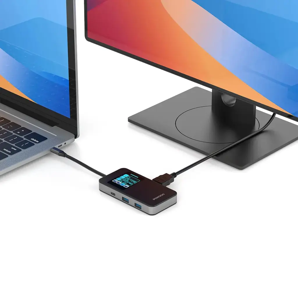 PORODO 6 IN 1 MULTI PORT USB C HUB GRAY PDTC630GY thumbnail 17