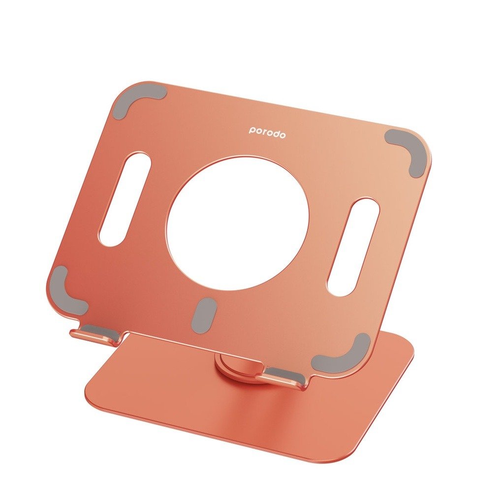 Porodo 360 Degree Rotating Tablet Stand Adjustable and Portable Orange thumbnail 3