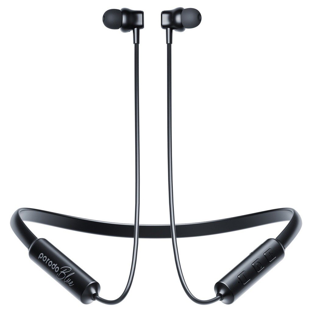 Porodo Blue ENC Neckband In-Ear Earphone Black PB-NKBIE-BK thumbnail 3