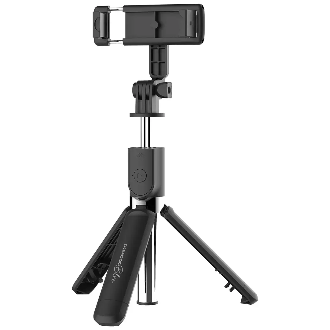 PORODO BLUE FLEXI TRIPOD SELFIE STICK WITH FOLDABLE TRIPOD BLACK PBS03SSTBK thumbnail 8