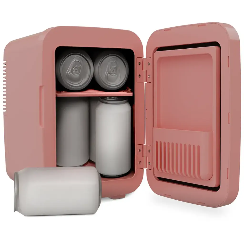 PORODO FROSTLITE COOLING MINI MAKEUP FRIDGE LED MIRROR PINK PDLFSTC4PK thumbnail 4