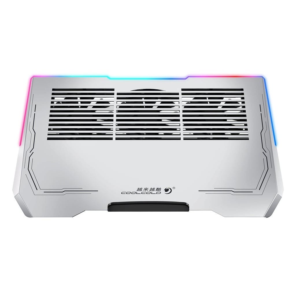PORODO GAMING ALUMINIUM MULTI FAN COOLING PAD SILVER PDX117 thumbnail 7