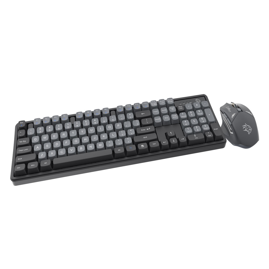 PORODO GAMING DESIGN WIRELESS ARABIC KEYBPARD MOUSE SET BLACK PDX225-GYA thumbnail 5