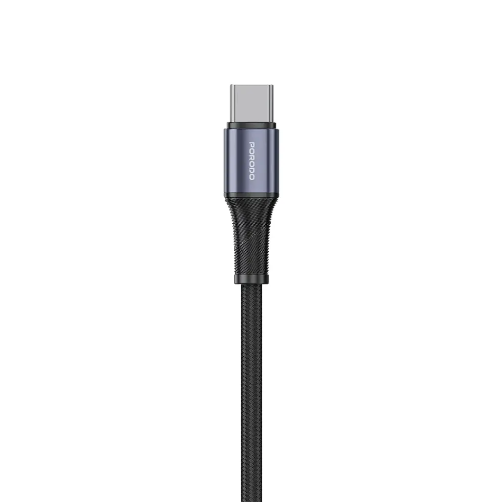 PORODO GAN 65W MULTI PORT WALL CHARGER WITH TYPE C TO TYPE C CABLE BLACK PDFWCH071CBK thumbnail 10
