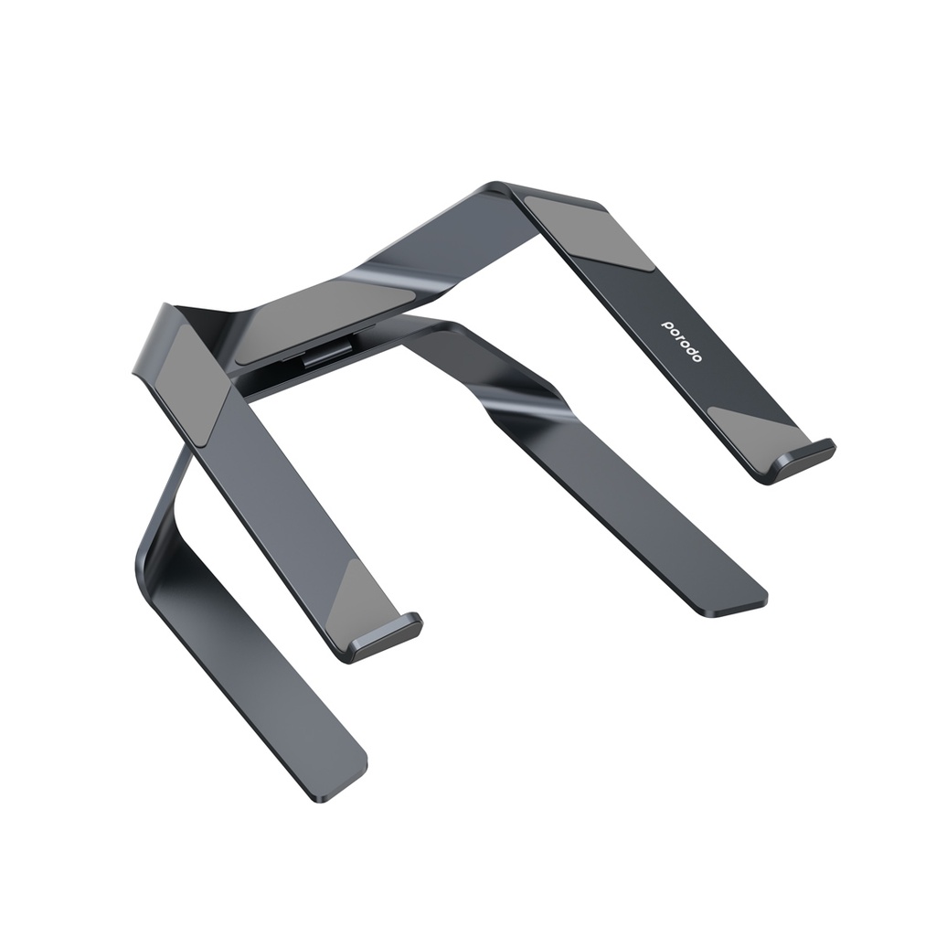 PORODO ERGONOMIC LAPTOP STAND ADJUSTABLE PATENTED DESIGN GRAY thumbnail 3