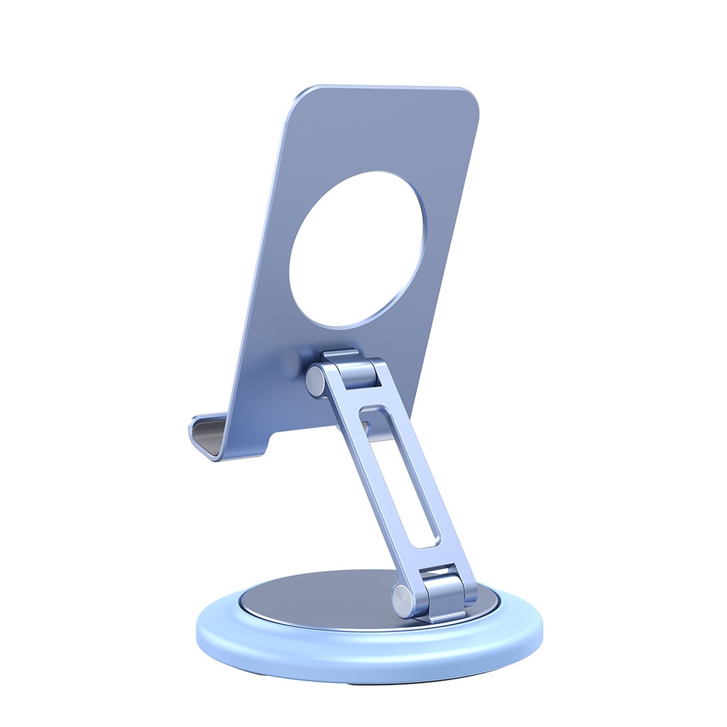 PORODO 360 DEGREE MOBILE AND TABLET STANDSMOOTH ALUMINIUM SURFACE BLUE thumbnail 3