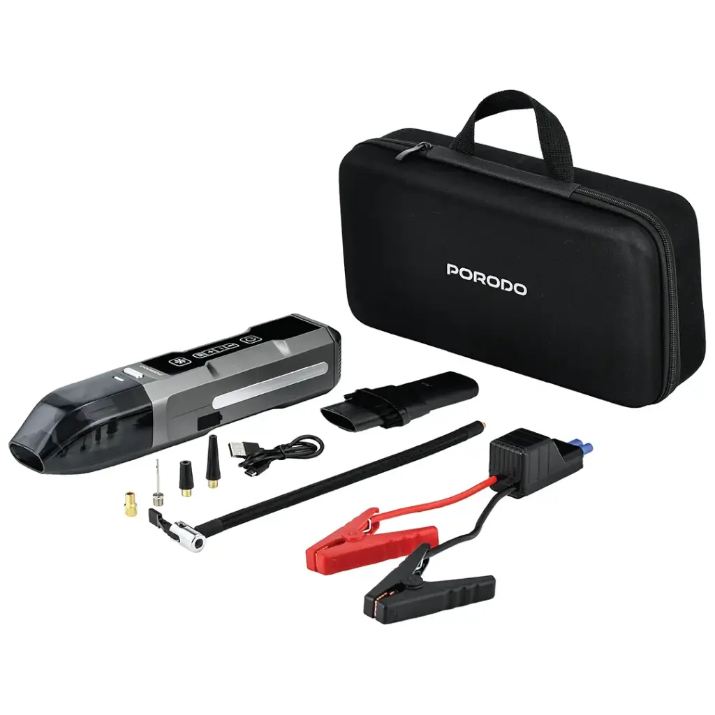 PORODO IGNATOV JUMP STARTER  AIR PUMP WITH HANDHELD VACCUM USB C RECHARGE BLACK PDJS41BK thumbnail 9