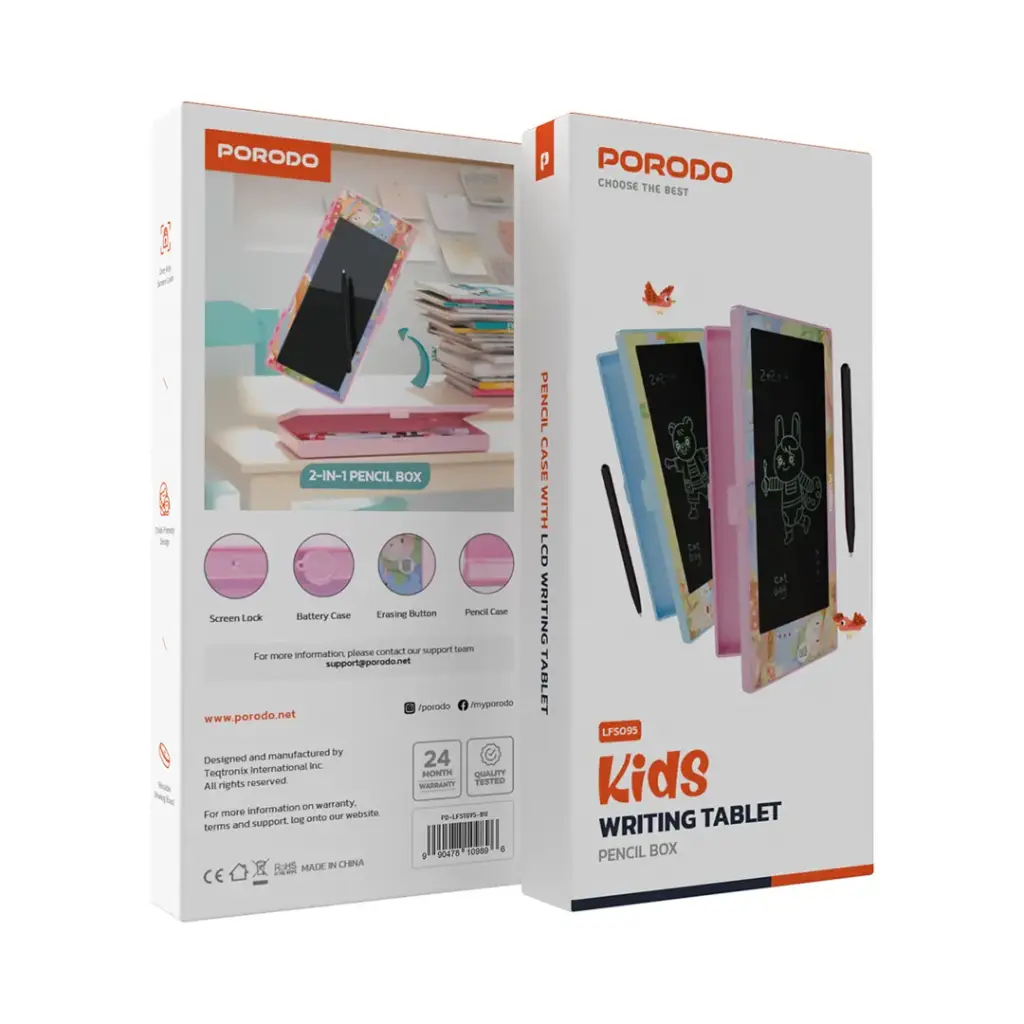 PORODO KIDS WRITING TABLET WITH PENCIL BLUE PD-LFST095-BU thumbnail 3