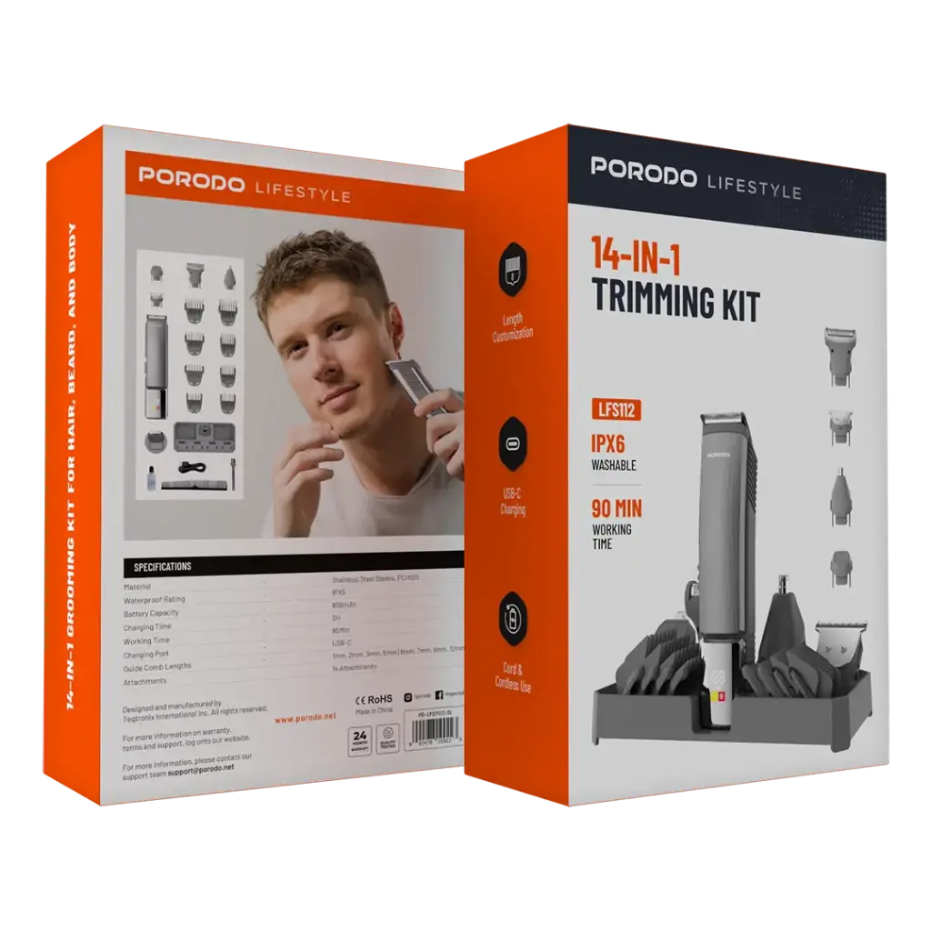 PORODO LIFESTYLE 14 IN 1 TRIMMING KIT SILVER PD-LFST112-SL thumbnail 3