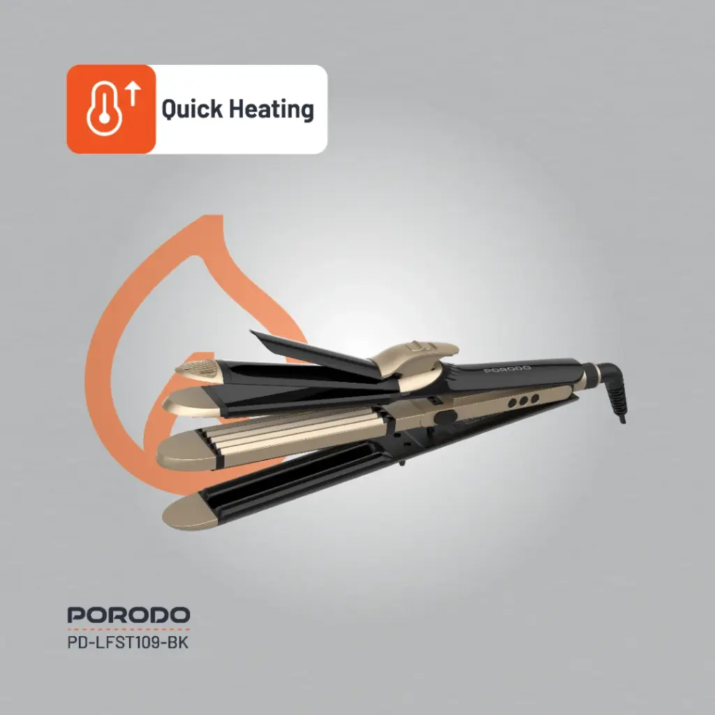 PORODO LIFESTYLE 4 STYLES HAIR IRON BLACK PD-LFST109-BK thumbnail 14