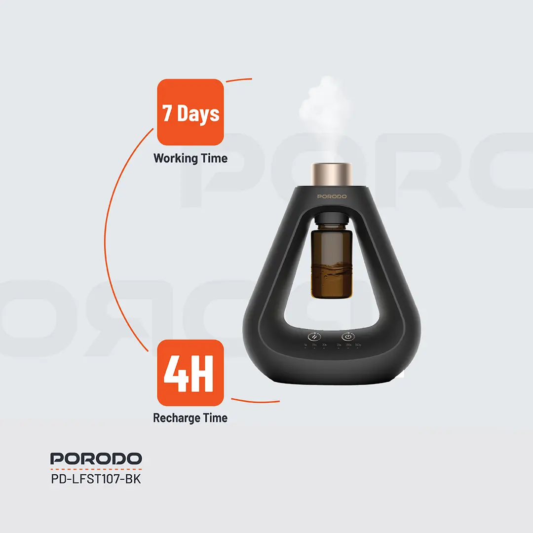 PORODO LIFESTYLE AROMA SPHERE WATERLESS DIFFUSER BLACK PD-LFST107-BK thumbnail 21