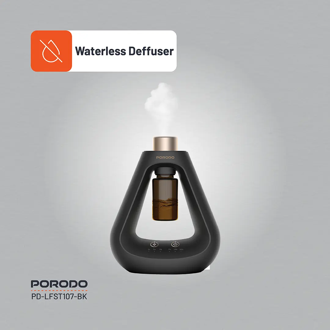PORODO LIFESTYLE AROMA SPHERE WATERLESS DIFFUSER BLACK PD-LFST107-BK thumbnail 17