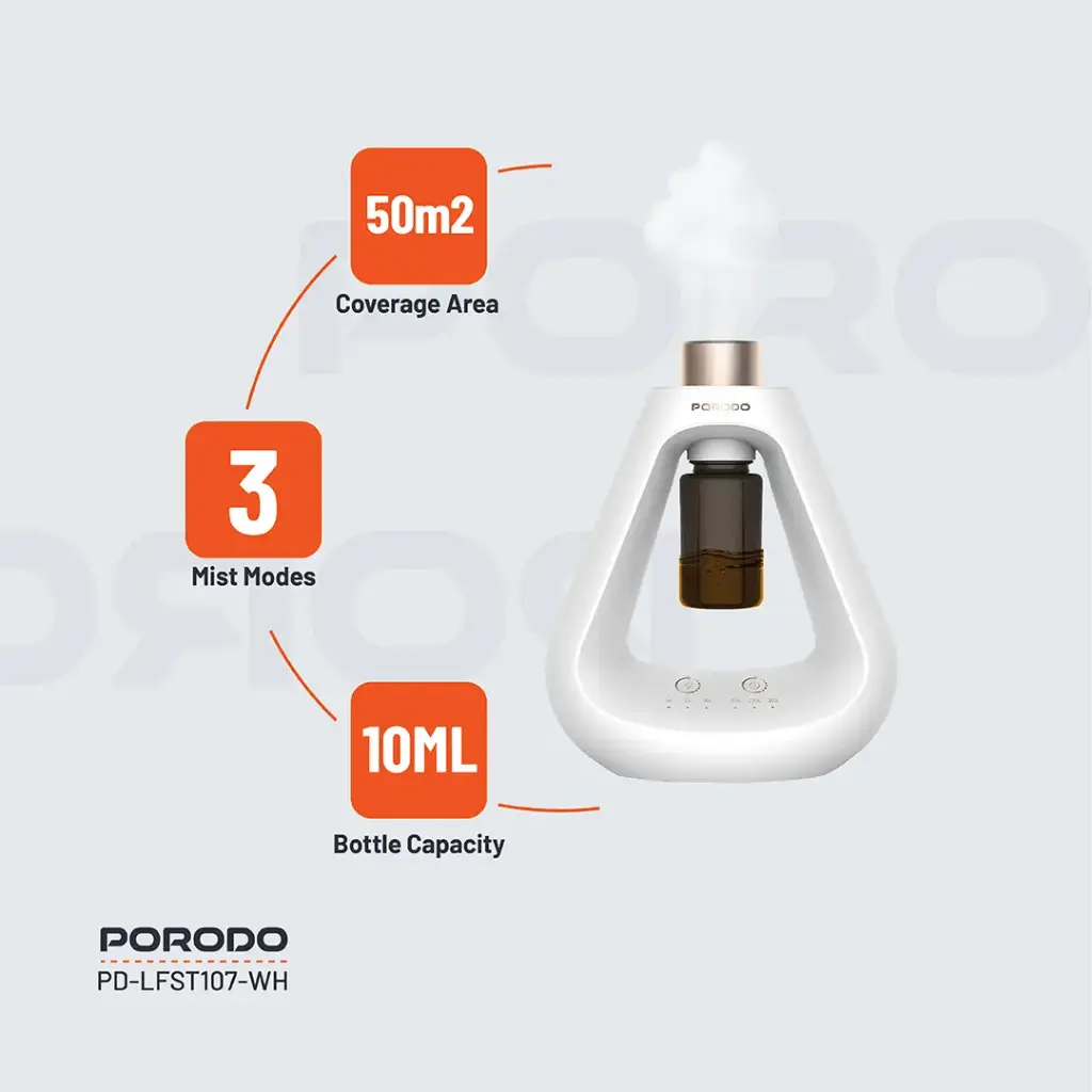 PORODO LIFESTYLE AROMA SPHERE WATERLESS DIFFUSER WHITE PD-LFST107-WH thumbnail 19