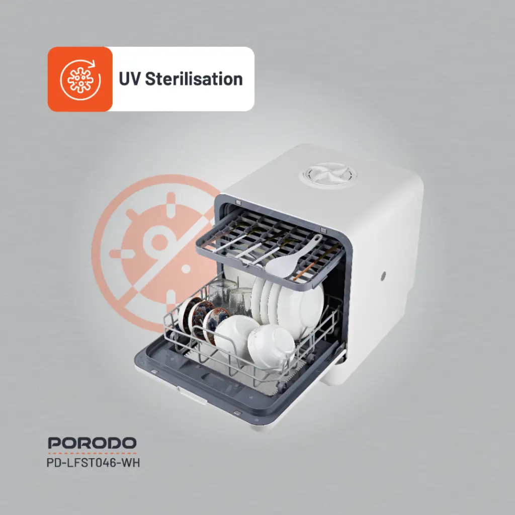 PORODO LIFESTYLE COUNTER TOP DISHWASHER WHITE LFST046-WH thumbnail 15