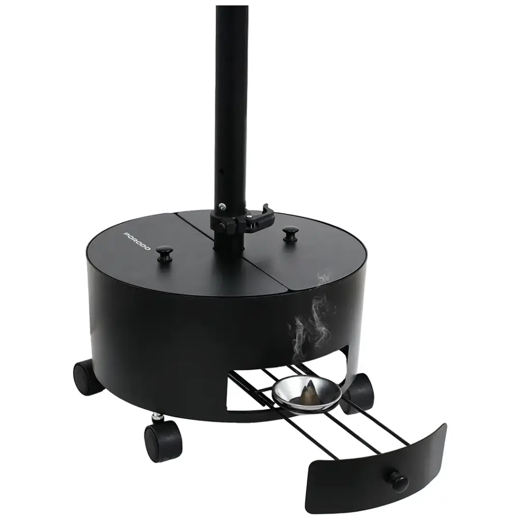 PORODO LIFESTYLE ESSENTIA CLOTHING BAKHOUR HANGER WITH STORAGE TRAY & WHEELS BROWN PDLFST212BR thumbnail 5