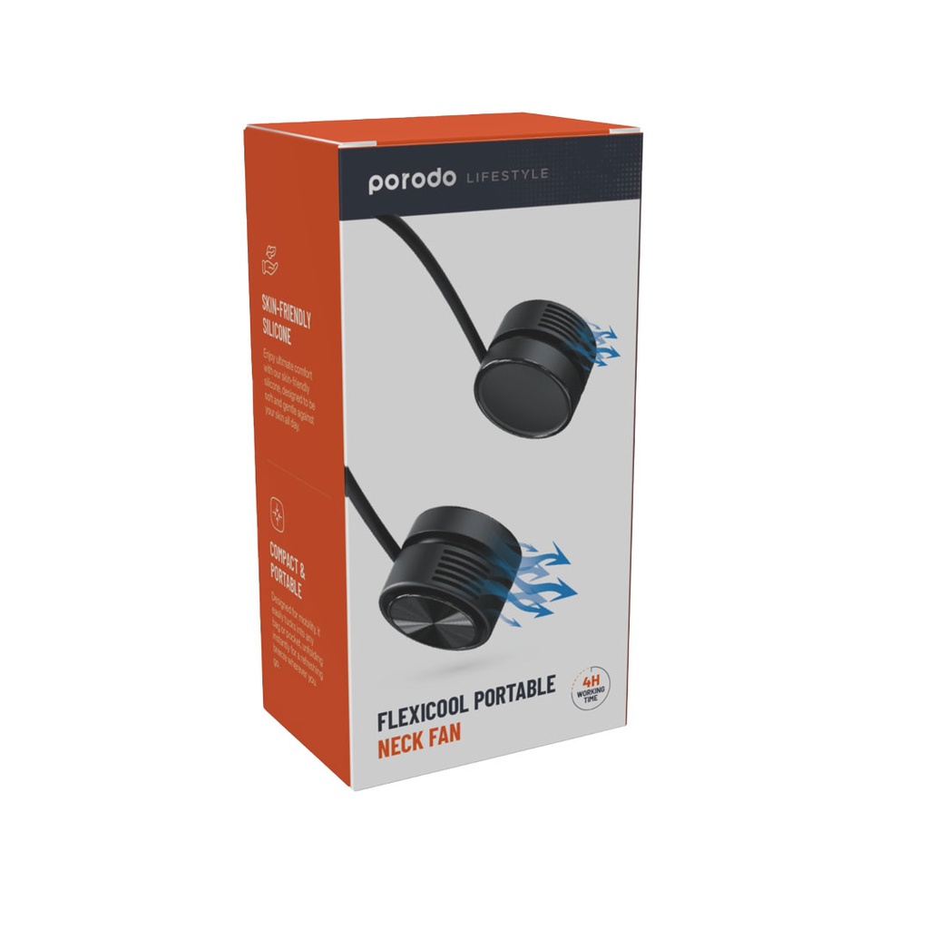 PORODO LIFESTYLE FLEXICOOL PORTABLE NECK FAN BLACK PD-LSNCFAN-BK thumbnail 7